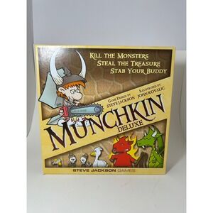Munchkin Deluxe Board Game Steve Jackson Games Fantasy Card Game Complete 1401